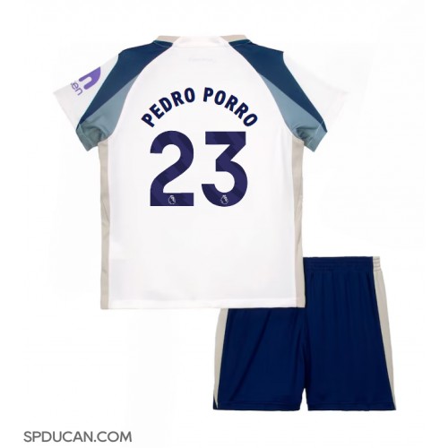Dječji Nogometni Dres Tottenham Hotspur Pedro Porro #23 Domaci 2025-26 Kratak Rukav (+ Kratke hlače)